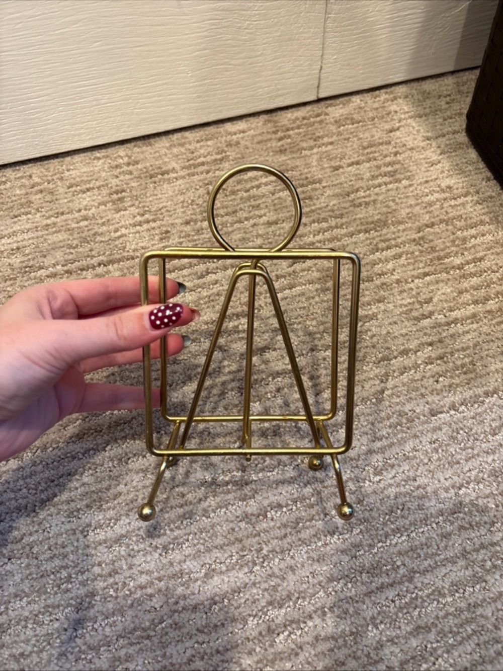 Gold Wire Napkin Holder Stand - Decorative Kitchen Accessory